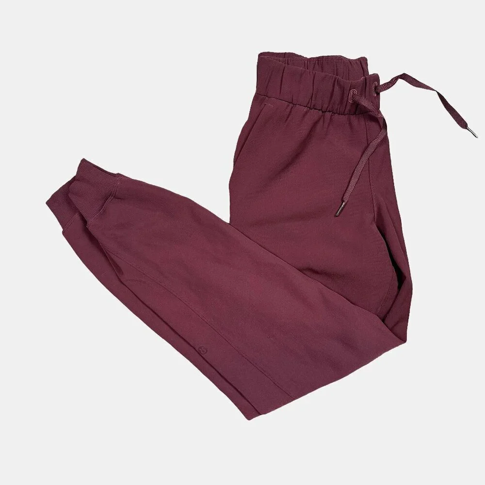 Lululemon Stretch High-Rise Jogger Full Length Red Merlot Maroon Women's 4